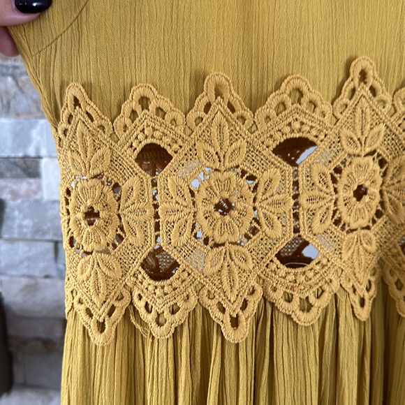 This Is Love Mustard Yellow Lace Maxi - Picture 6 of 10